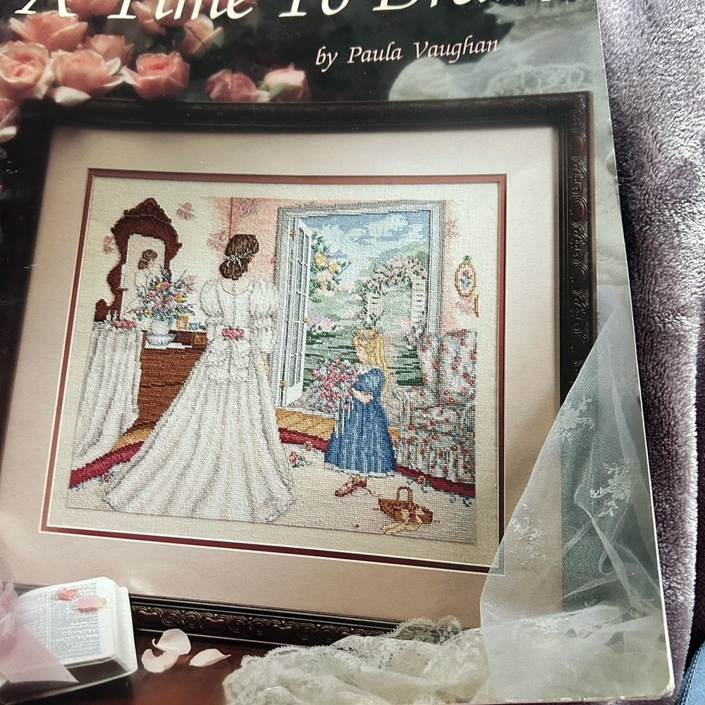 5/$25 Paula Vaughan Cross-Stitch Pattern Victorian wedding dress 2347 🪡